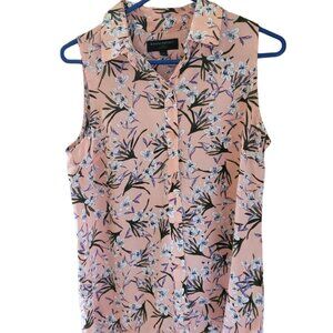 Banana Republic Pink Floral Top Small EUC